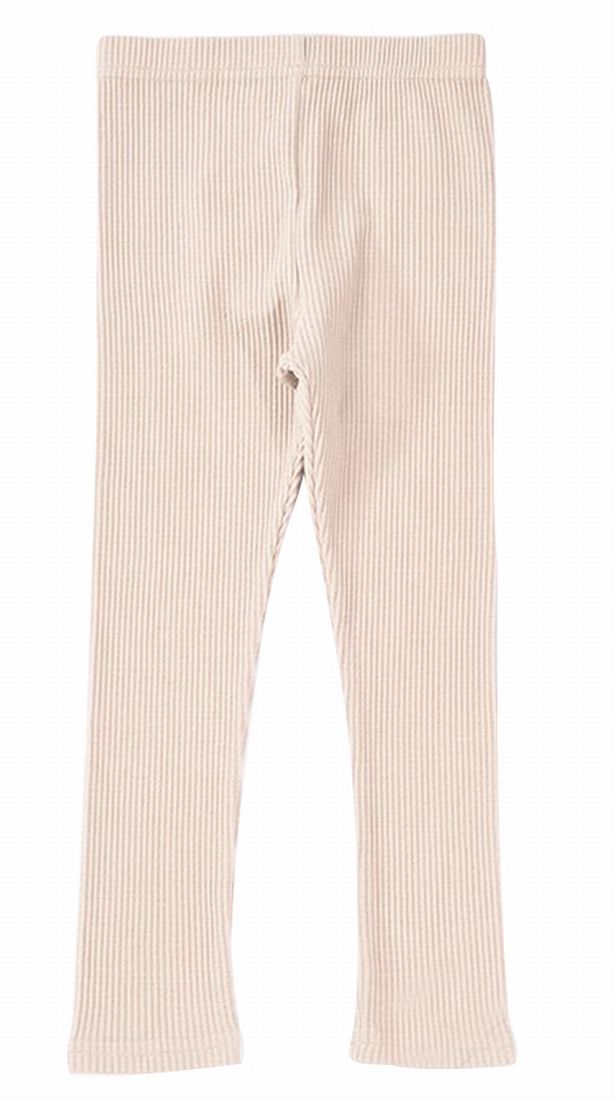 送料無料 ストレッチレギンス キッズ ベビー 子供服 リブ グレージュ バリエーション画像