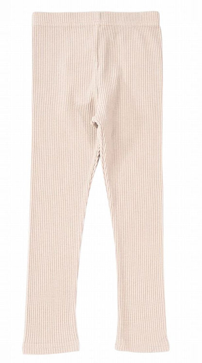 送料無料 ストレッチレギンス キッズ ベビー 子供服 リブ グレージュ バリエーション画像
