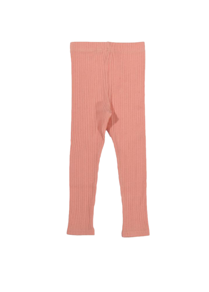 送料無料 ストレッチレギンス キッズ ベビー 子供服 リブ ピーチピンク バリエーション画像