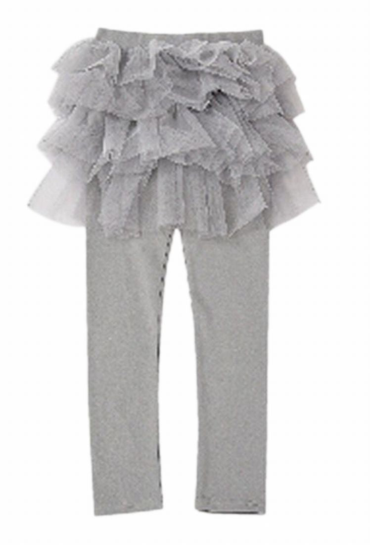 子供服 スカッツ 総チュチュスカッツ チュール スカートレギンス スカート付きレギンス グレー バリエーション画像