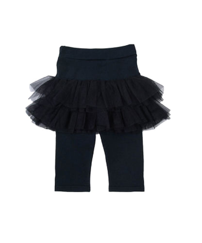 チュチュスカッツ 6分丈 2段チュチュ スカッツ 子供服 キッズ ブラック バリエーション画像