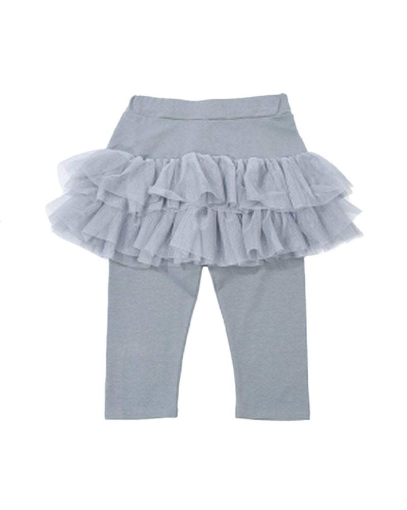 チュチュスカッツ 6分丈 2段チュチュ スカッツ 子供服 キッズ グレー バリエーション画像
