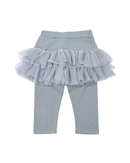 チュチュスカッツ 6分丈 2段チュチュ スカッツ 子供服 キッズ グレージュ バリエーション画像