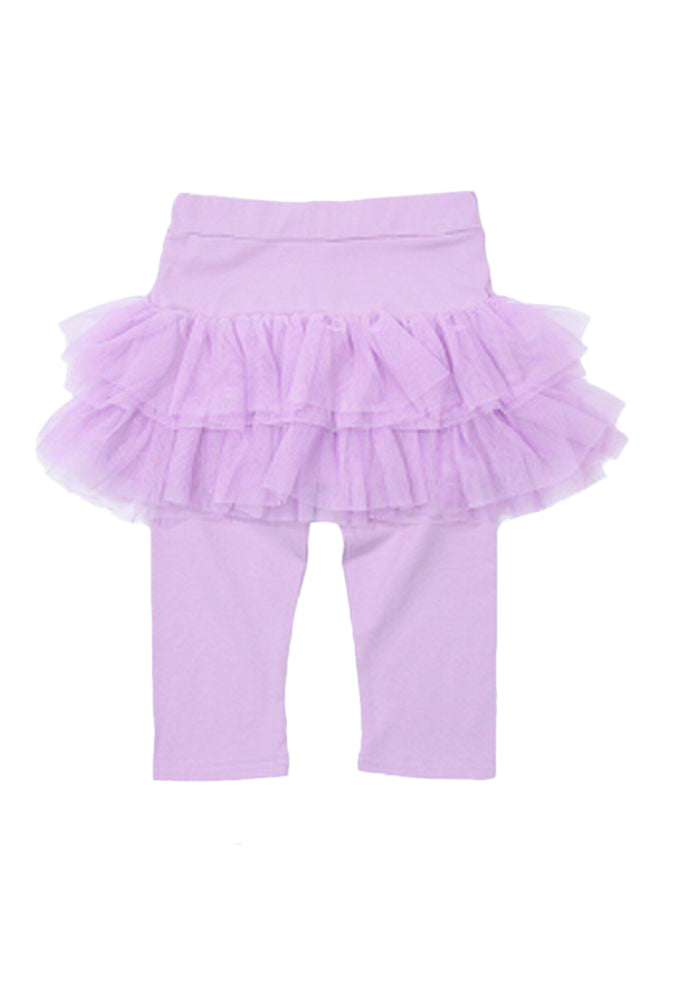チュチュスカッツ 6分丈 2段チュチュ スカッツ 子供服 キッズ ラベンダー バリエーション画像
