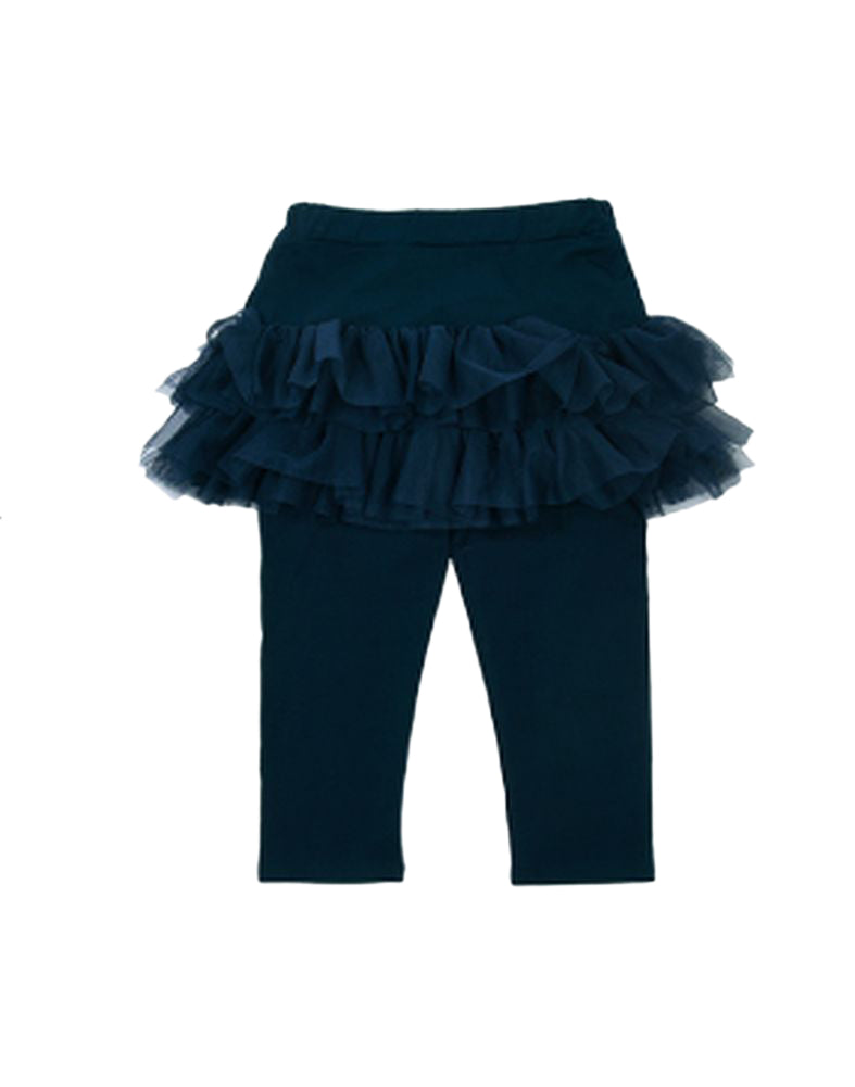 チュチュスカッツ 6分丈 2段チュチュ スカッツ 子供服 キッズ ネイビー バリエーション画像