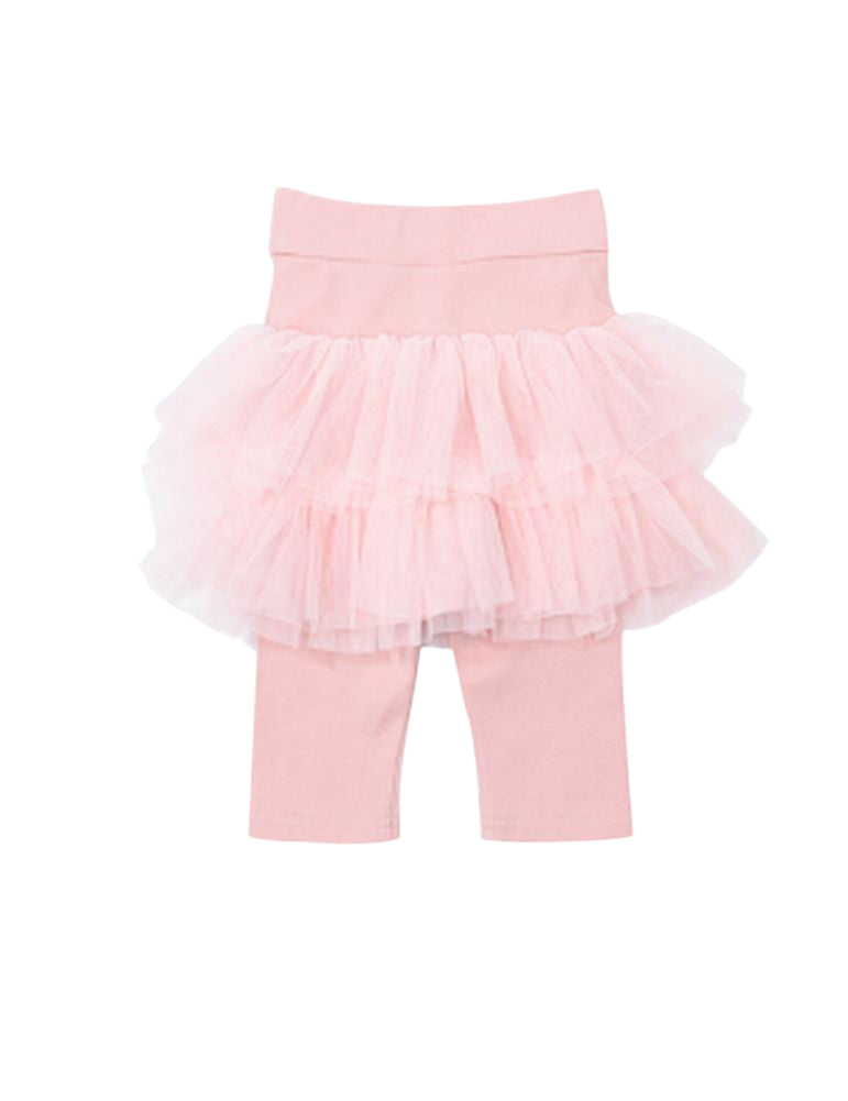 チュチュスカッツ 6分丈 2段チュチュ スカッツ 子供服 キッズ ピンク バリエーション画像