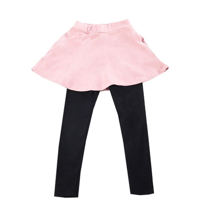 10分丈スカッツ スカート付きレギンスパンツ レギパン フレアスカート ミニスカート 子供服 ピンク バリエーション画像