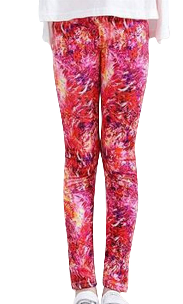 レギンス レギンスパンツ スパッツ 子供 キッズ ボトムス レッド バリエーション画像