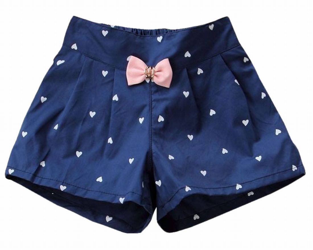 ショートパンツ 女の子 キッズ 子ども ボトムス 半ズボン 短パン ショート丈 カラフル ウエストゴム ハート ドット リボン カジュアル かわいい カワイイ 涼しい 春夏