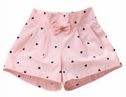 ショートパンツ 女の子 キッズ 子ども ボトムス 半ズボン 短パン ショート丈 カラフル ウエストゴム ハート ドット リボン カジュアル かわいい カワイイ 涼しい 春夏