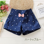 ショートパンツ 女の子 キッズ 子ども ボトムス 半ズボン 短パン ショート丈 カラフル ウエストゴム ハート ドット リボン カジュアル かわいい カワイイ 涼しい 春夏