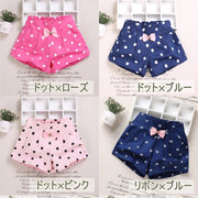 ショートパンツ 女の子 キッズ 子ども ボトムス 半ズボン 短パン ショート丈 カラフル ウエストゴム ハート ドット リボン カジュアル かわいい カワイイ 涼しい 春夏