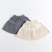 スカート ニット ベビー キッズ 子供服 赤ちゃん 女の子 インナーパンツ一体型 ミニ丈 ボトムス 無地 単色 シンプル おしゃれ かわいい ちら見え防止