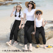 ジョガーパンツ ジョグパンツ 子供服 キッズ ジュニア ロングパンツ 長ズボン 裾絞り パンツ 総柄 プリント 裾リブ ウエストゴム サルエル 楽ちん 子供用 こども用 子ども用 男の子 女の子 男児 女児 カジュアル ボトムス
