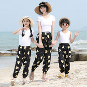 ジョガーパンツ ジョグパンツ 子供服 キッズ ジュニア ロングパンツ 長ズボン 裾絞り パンツ 総柄 プリント 裾リブ ウエストゴム サルエル 楽ちん 子供用 こども用 子ども用 男の子 女の子 男児 女児 カジュアル ボトムス