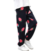 ジョガーパンツ ジョグパンツ 子供服 キッズ ジュニア ロングパンツ 長ズボン 裾絞り パンツ 総柄 プリント 裾リブ ウエストゴム サルエル 楽ちん 子供用 こども用 子ども用 男の子 女の子 男児 女児 カジュアル ボトムス