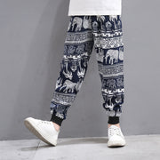 ジョガーパンツ ジョグパンツ 子供服 キッズ ジュニア ロングパンツ 長ズボン 裾絞り パンツ 総柄 プリント 裾リブ ウエストゴム サルエル 楽ちん 子供用 こども用 子ども用 男の子 女の子 男児 女児 カジュアル ボトムス