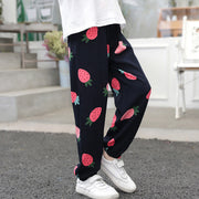 ジョガーパンツ ジョグパンツ 子供服 キッズ ジュニア ロングパンツ 長ズボン 裾絞り パンツ 総柄 プリント 裾リブ ウエストゴム サルエル 楽ちん 子供用 こども用 子ども用 男の子 女の子 男児 女児 カジュアル ボトムス