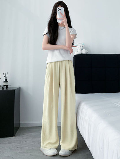 ワイドパンツ レディース ロング ストレート ゆったり体型カバー ガウチョパンツ 商品画像5