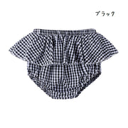 ブルマパンツ オーバーパンツ ベビーブルマー ギャザー フリル リボン べビー 赤ちゃん キッズ 女の子 ボトムス 見せパン 無地 チェック 小花柄 シンプル ガーリー かわいい ブルマーパンツ ベビーパンツ ベビーウェア 子供服 こども服 女児