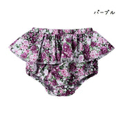 ブルマパンツ オーバーパンツ ベビーブルマー ギャザー フリル リボン べビー 赤ちゃん キッズ 女の子 ボトムス 見せパン 無地 チェック 小花柄 シンプル ガーリー かわいい ブルマーパンツ ベビーパンツ ベビーウェア 子供服 こども服 女児