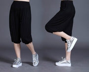 サルエルパンツ 7分丈 レディース ボトムス ヨガパンツ ヨガウェア ヨガウエア  シンプル フィットネス ジム クロップドパンツ ダンス 大きいサイズ