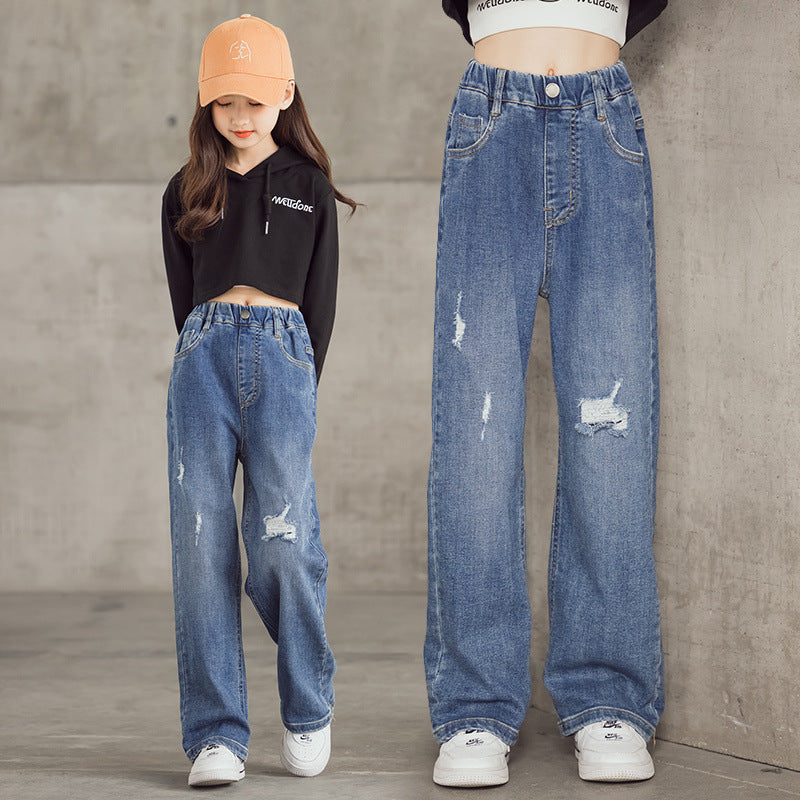 デニムパンツ キッズ ジュニア 子供服 男の子 女の子 商品画像2
