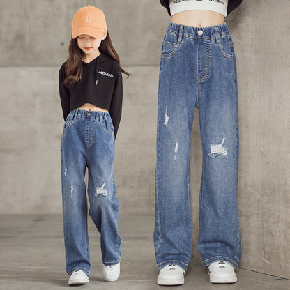 デニムパンツ キッズ ジュニア 子供服 男の子 女の子 商品画像2