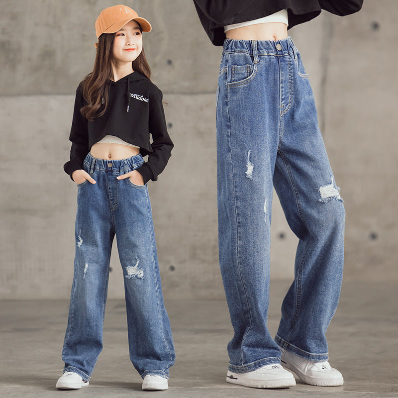 デニムパンツ キッズ ジュニア 子供服 男の子 女の子 商品画像3