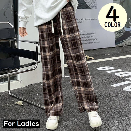 ロングパンツ レディース 部屋着 ワイド ストレート ゆったり 商品画像