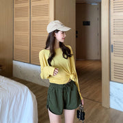 ショートパンツ ショーパン 短パン 半ズボン ルームウェア 部屋着 レディース 女性 ボトムス ゴムウエスト ウエスト紐 ポケット付き 2XL 無地 ブラック ホワイト ブルー シンプル カジュアル 可愛い キュート ガーリー スポーティ おしゃれ 春 夏