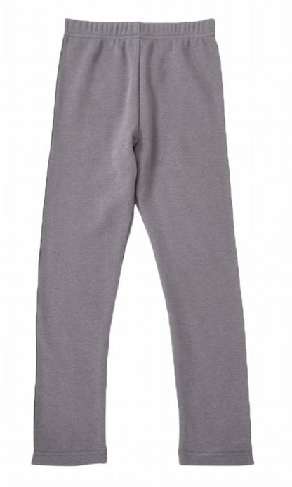 レギンスパンツ 裏起毛 サイドライン 10分丈 キッズ ジュニア チャコールグレー バリエーション画像