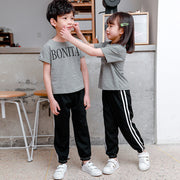 ジャージ ロングパンツ キッズ ジュニア 子供用 子ども 男の子 女の子 男児 女児 長ズボン 2本ライン 裾ゴム ウエストゴム 通気性 カラバリ豊富