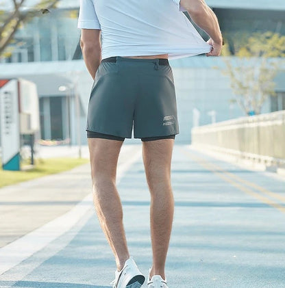 スポーツウェア ハーフパンツ ショートパンツ レギンス一体型 ポケット付き メンズ 商品画像2