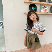 ショートパンツ キュロットスカート 半ズボン キッズ 子供服 女の子 ボトムス 無地 ウエスト紐 リボン ウエストゴム かわいい おしゃれ お出かけ カジュアル 普段着 遊び着 通学 女児 白 緑 カーキ 90 100 110 120 130 140