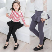 レギンス付きスカート スカッツ ミニスカート レギンスパンツ スパッツ ロングパンツ 子供服 キッズ ジュニア 女の子 ガールズ ボトムス 重ね着風 おしゃれ かわいい