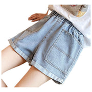 ショートパンツ キッズ 女の子 短パン ショーパン ハーフパンツ ショート丈 ウエストゴム デニムパンツ かわいい おしゃれ シンプル カジュアル