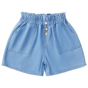 ショートパンツ キッズ 女の子 短パン ショーパン ハーフパンツ ショート丈 ウエストゴム デニムパンツ かわいい おしゃれ シンプル カジュアル