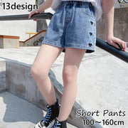 ショートパンツ キッズ 女の子 短パン ショーパン ハーフパンツ ショート丈 ウエストゴム デニムパンツ かわいい おしゃれ シンプル カジュアル