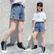 ショートパンツ キッズ 女の子 短パン ショーパン ハーフパンツ ショート丈 ウエストゴム デニムパンツ かわいい おしゃれ シンプル カジュアル