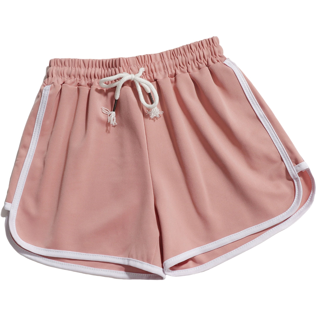 ショートパンツ 半ズボン 3分丈 レディース 女性 婦人服 ワイドパンツ 短パン ボトムス ウエストゴム サイドライン ウエスト紐 部屋着 ルームウェア ナイトウェア パジャマ リラックスウェア シンプル 定番 ベーシック おしゃれ かわいい 黒 白 灰 ピンク