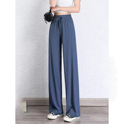 ロングパンツ ワイドパンツ レディース 女性 ボトムス ウエストゴム ウエスト紐 ハイウエスト 無地 単色 シンプル ゆったり 大きいサイズあり お洒落 お出かけ 普段使い デイリー カジュアル きれいめ ルームウェア 着回し 合わせやすい 婦人服