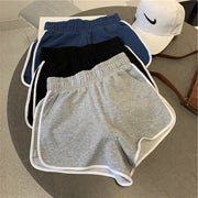 ショートパンツ 短パン 部屋着 ルームウェア レディース 女性 ボトムス ゴムウエスト ショート丈 ミニ丈 ポケット付き サイドライン ブラック グレー ブルー シンプル カジュアル スポーティ ラフ 可愛い キュート おしゃれ 春 夏