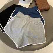 ショートパンツ 短パン 部屋着 ルームウェア レディース 女性 ボトムス ゴムウエスト ショート丈 ミニ丈 ポケット付き サイドライン ブラック グレー ブルー シンプル カジュアル スポーティ ラフ 可愛い キュート おしゃれ 春 夏