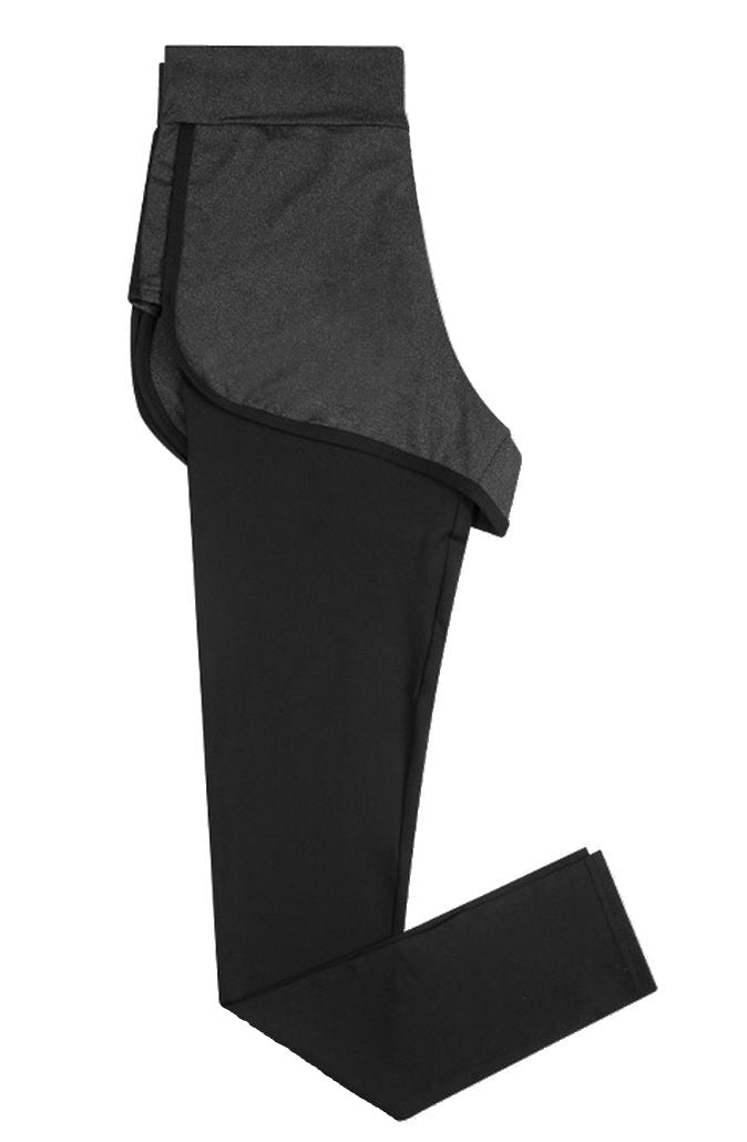 ショートパンツ ロングパンツ レギンス付きパンツ 単品 レディース ボトムス 【ロング】グレー バリエーション画像
