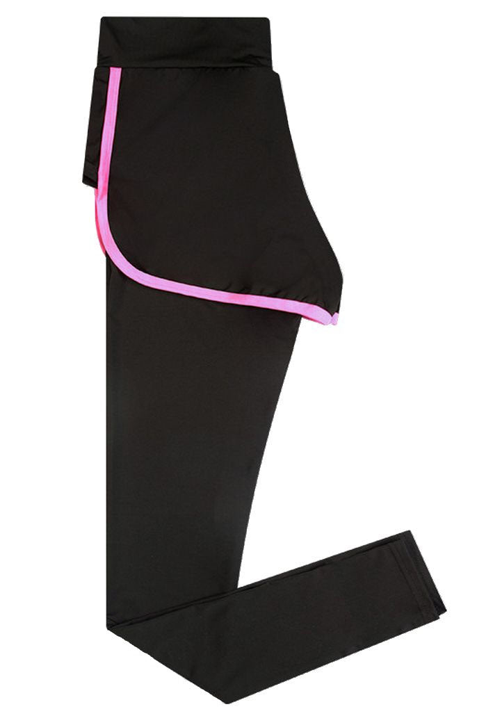 ショートパンツ ロングパンツ レギンス付きパンツ 単品 レディース ボトムス 【ロング】パープル バリエーション画像