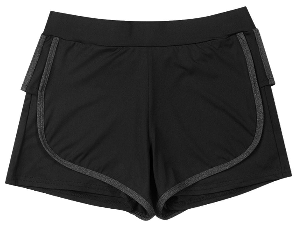 ショートパンツ ロングパンツ レギンス付きパンツ 単品 レディース ボトムス 【ショート】ブラック バリエーション画像