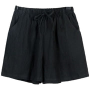 ショートパンツ レディース 女性用 ボトムス ズボン 短パン フレア 無地 ウエストゴム ポケット付き おしゃれ カジュアル ナチュラル シンプル