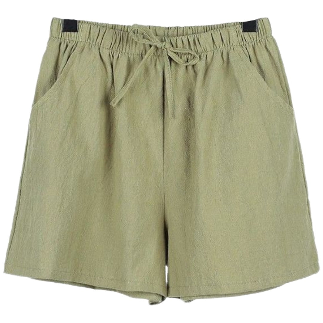 ショートパンツ レディース 女性用 ボトムス ズボン 短パン フレア 無地 ウエストゴム ポケット付き おしゃれ カジュアル ナチュラル シンプル