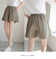 ショートパンツ レディース 女性用 ボトムス ズボン 短パン フレア 無地 ウエストゴム ポケット付き おしゃれ カジュアル ナチュラル シンプル